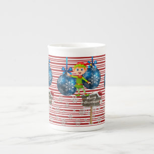 Jul Mugg, Vintage, God jul Elf Benporslin Mugg