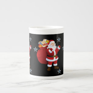 Jul Mugg, Vintage, God jul Santa Benporslin Mugg
