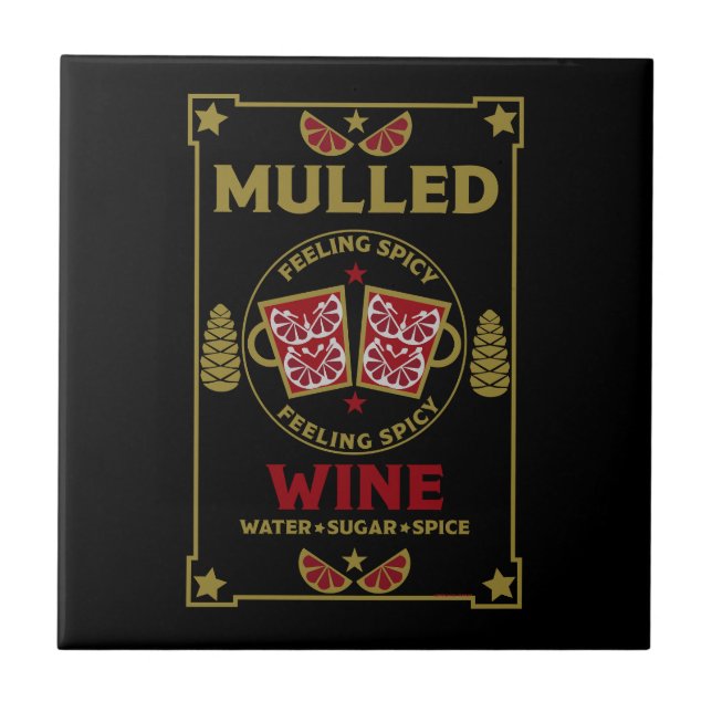 Jul Mulled Red Vin Drink Kakelplatta (Framsidan)