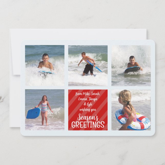 Jul Multi 5 Photo Collage Red Kardinal (Framsida)