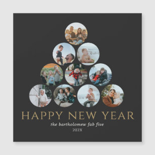 Jul Multi Photo Magnet Black Guld