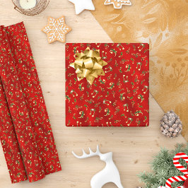 Jul Musik noter Red Metallic Helgdag Presentpapper