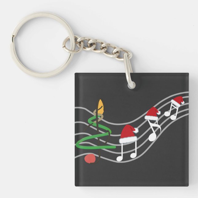 Jul Musik noter Santa Hat Treble Clef (Framsidan)
