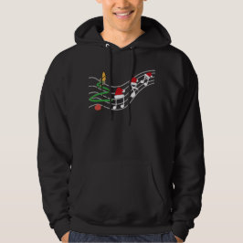 Jul Musik noter Santa Hat Treble Clef Hoodie