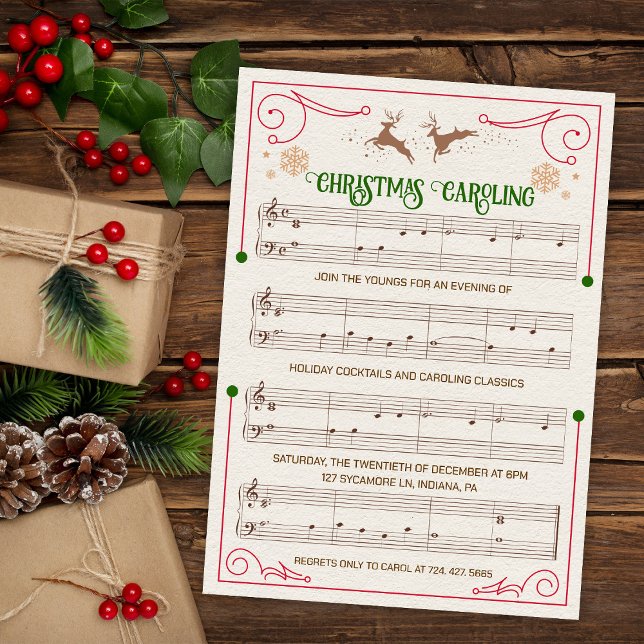 Jul Musikblad Inbjudan (Skapare uppladdad)