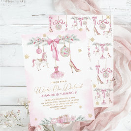 Jul Näckrackare En DerLand rosa balett bebis Inbjudningar