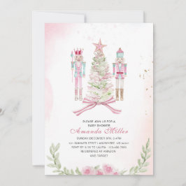 Jul Näckrackarebalett Rosa akvarell bebis s Inbjudningar