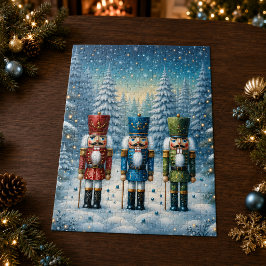 Jul Näckracker Snöig Skog Pussel