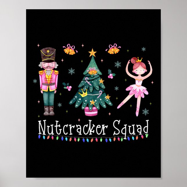Jul Näckracker Squad Balett Dans Kvinnor Barn Poster (Framsidan)