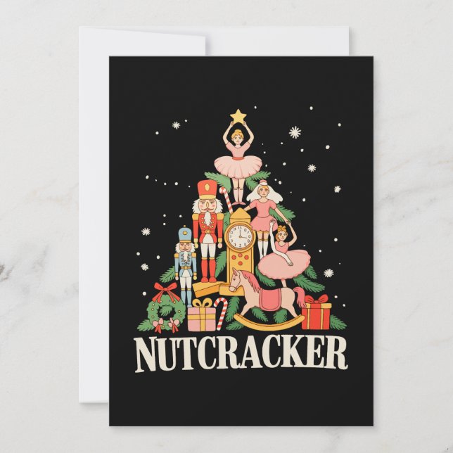 Jul Näckracker Trupp Balett Dans Xmas Julkort (Framsida)