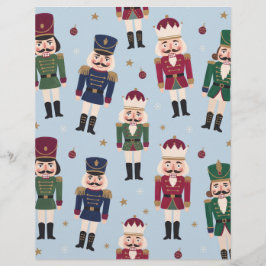 Jul Näckros Soldater Blå Scrapbookpapper