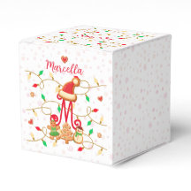 Jul Namn Monogram Anpassningsbar Gingerbröd Red