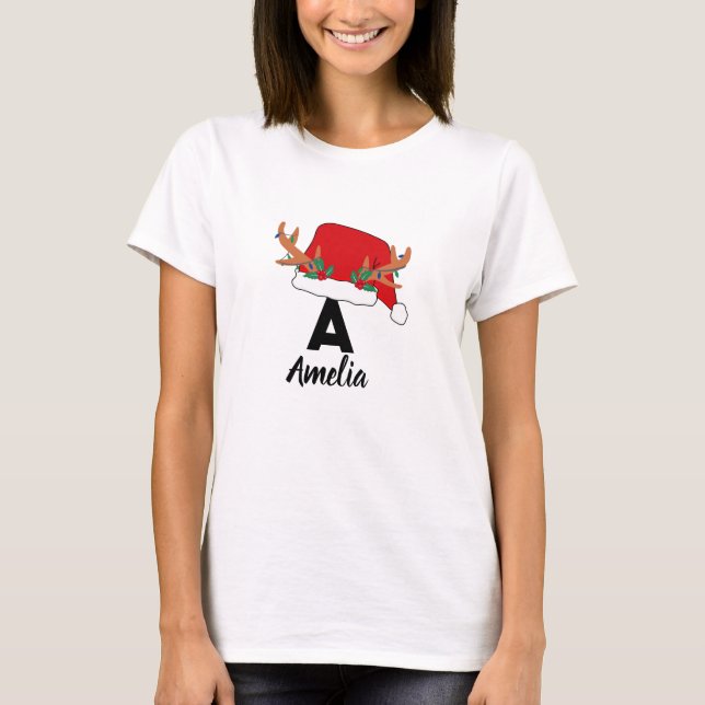 Jul Namn Personlig T Shirt (Framsida)