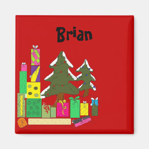Jul Namn Skyltar Magnet