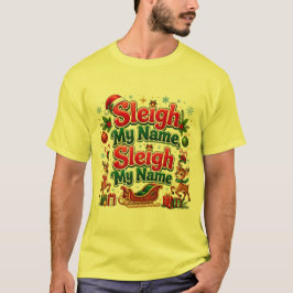 Jul Namn Typografi För Festen T Shirt