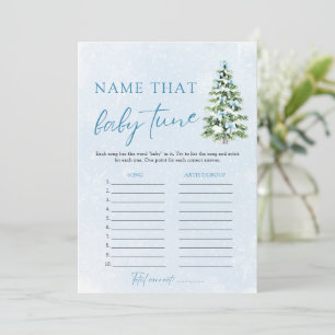 Jul Namnge Den Här Bebislåten Baby Shower Lek Inbjudningar
