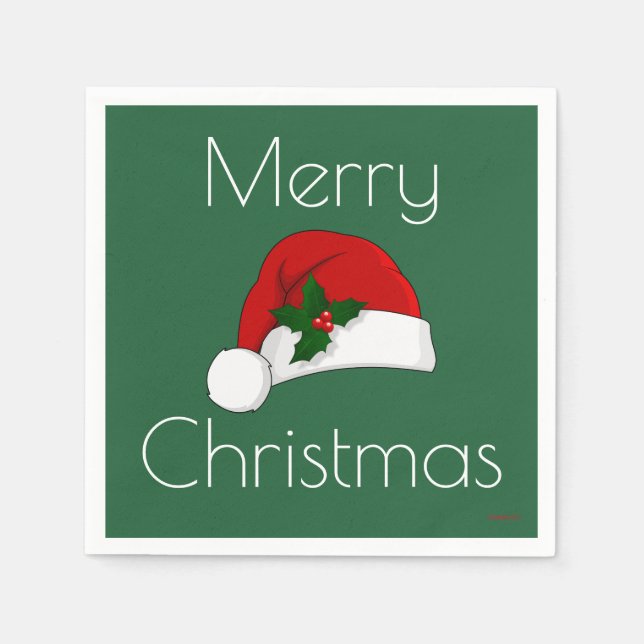 Jul Napkins Santa hat HAMbyWG Pappersservett (Framsidan)