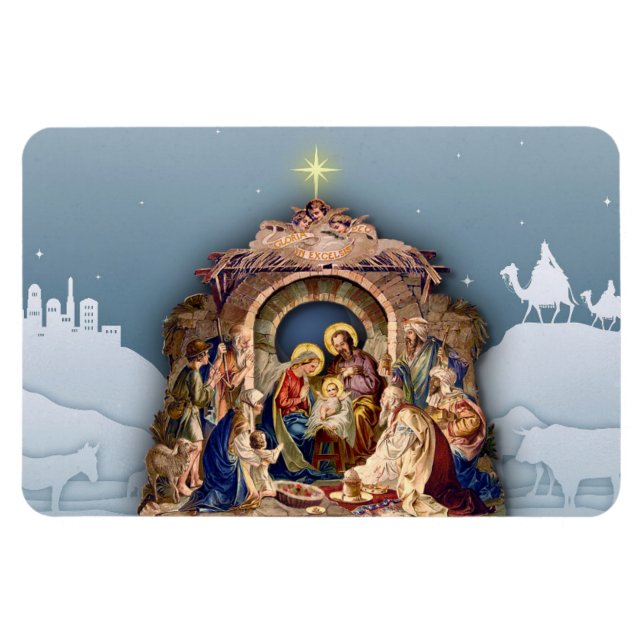 Jul Nativitet Baby Jesus 4 x 6 Magnet (Horisontell)
