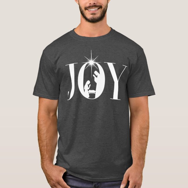 Jul Nativitet Christian jul Joy T Shirt (Framsida)