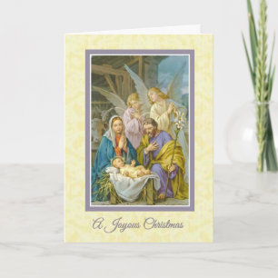 Jul, Nativitet, Jungfru Mary, Kristus Child. Helgkort