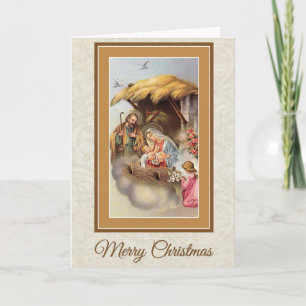 Jul, Nativitet, Jungfru Mary, Kristus Child. Helgkort