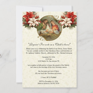 Jul Nativitet Party Firande Religous Inbjudningar