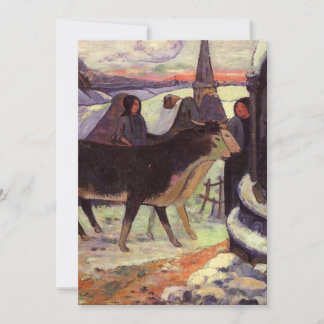 Jul Natten av Paul Gauguin Flat Helgdag Card Julkort