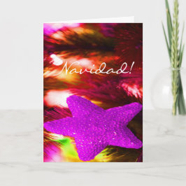 Jul Navidad Lila Star III Helgkort