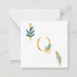 Jul Navy Blå elegant chic "Glädje" anpassad Anteckningskort