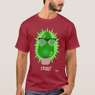 Jul NERD-Tecknad Anpassa Helgdag Bulb T Shirt