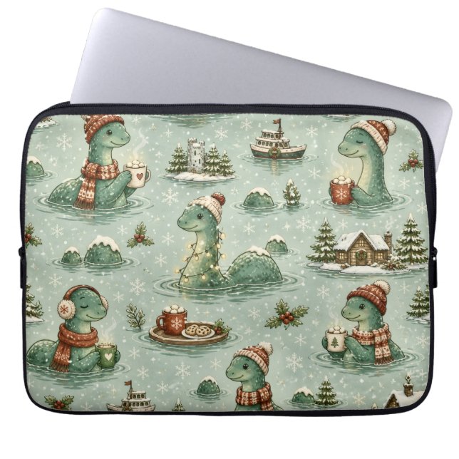 Jul Nessie Loch Ness Monster Mysig Kryptider  Laptop Fodral (Framsidan)