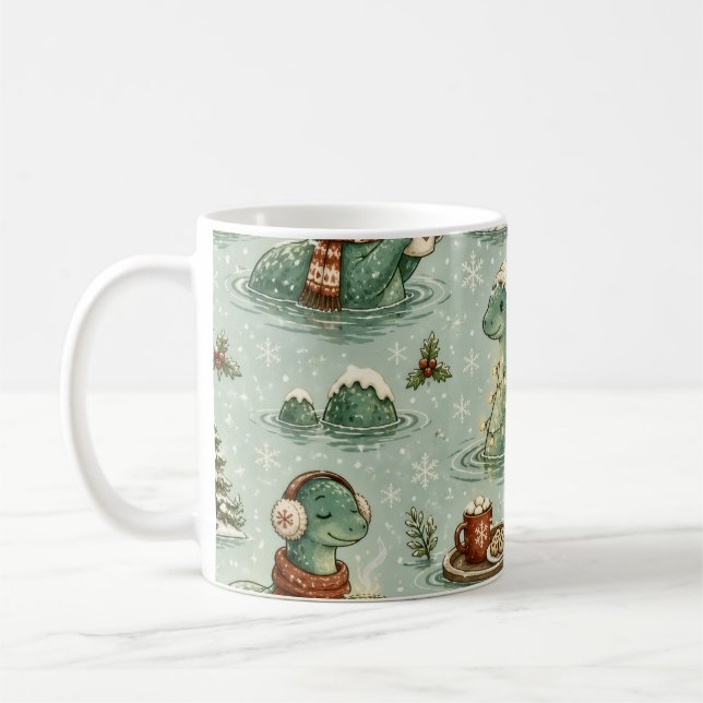 Jul Nessie Loch Ness Odjur Mysig Kryptider  Kaffemugg (Vänster)