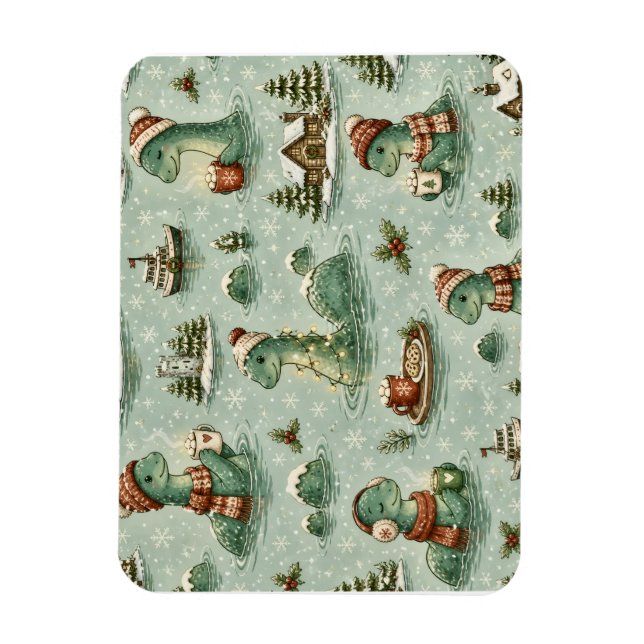 Jul Nessie Loch Ness Odjur Mysig Kryptider  Magnet (Vertikal)