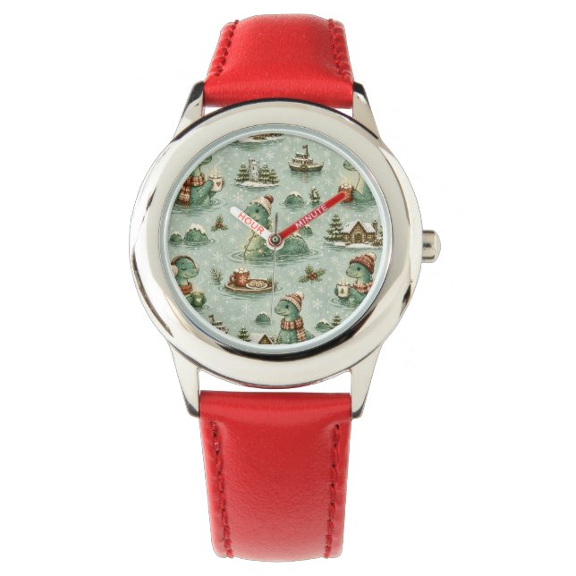 Jul Nessie Loch Ness Odjuret Mysiga Kryptider  Armbandsur (Framsida)