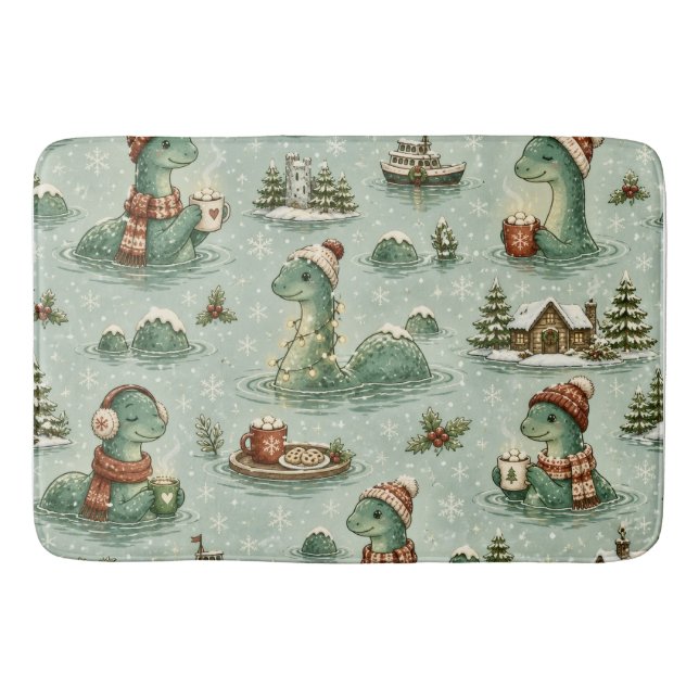 Jul Nessie Loch Ness Odjuret Mysiga Kryptider  Badrumsmatta (Framsidan)