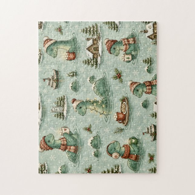 Jul Nessie Loch Ness Odjuret Mysiga Kryptider  Pussel (Vertikal)