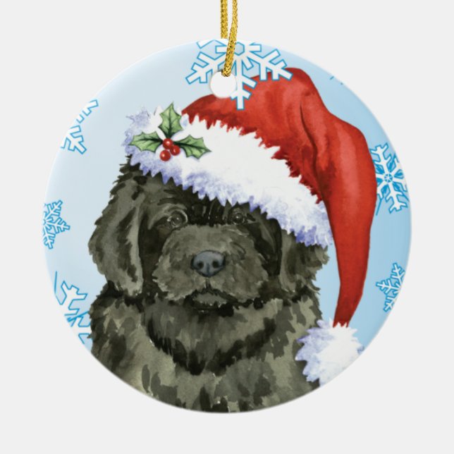 Jul Newfoundland Julgransprydnad Keramik (Framsidan)