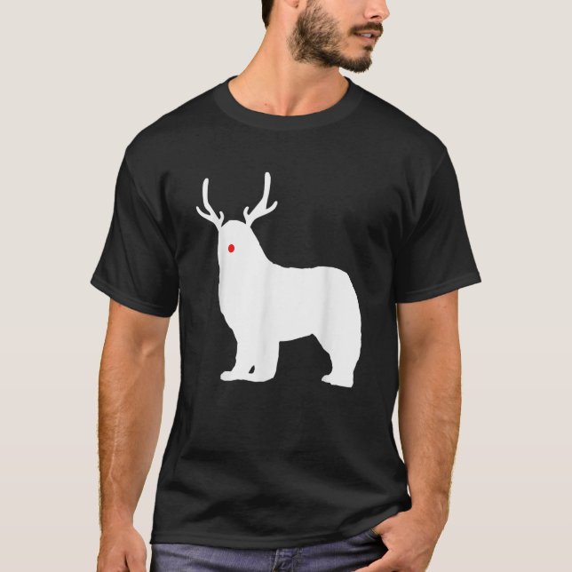 Jul Newfoundland Ren Newfie Hund Present  T Shirt (Framsida)