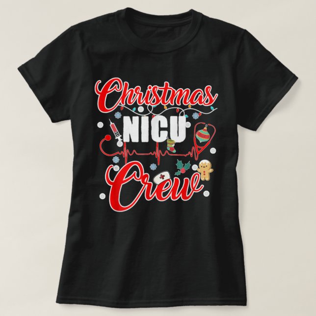 Jul NICU Crew Nurse Doktor Tech Neonatal ICU T Shirt (Design framsida)