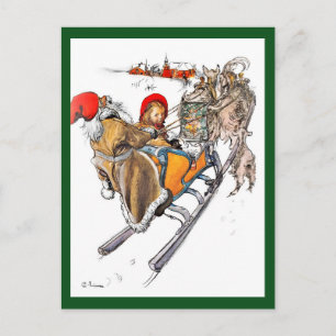Jul Nisse och Kersti Helg Vykort