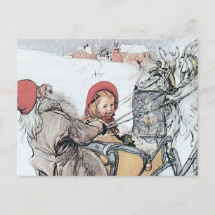 Jul Nisse och Kirsti Helg Vykort