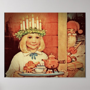 Jul Nisse och Lucia dag Karin Poster