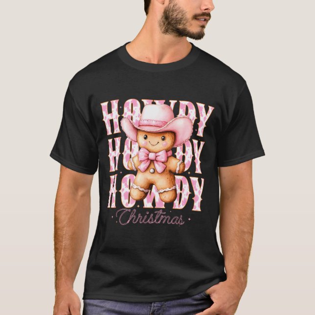 Jul Nk Pepparkakskowboy Cowgirl Howdy Väst T Shirt (Framsida)
