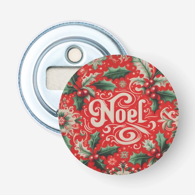 Jul Noel Red & Grönt Flasköppnare (Framsidan)