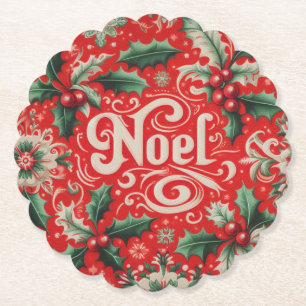 Jul Noel Red & Grönt Underlägg Papper