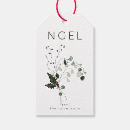 Jul Noel Rustic Greenery Presentetikett