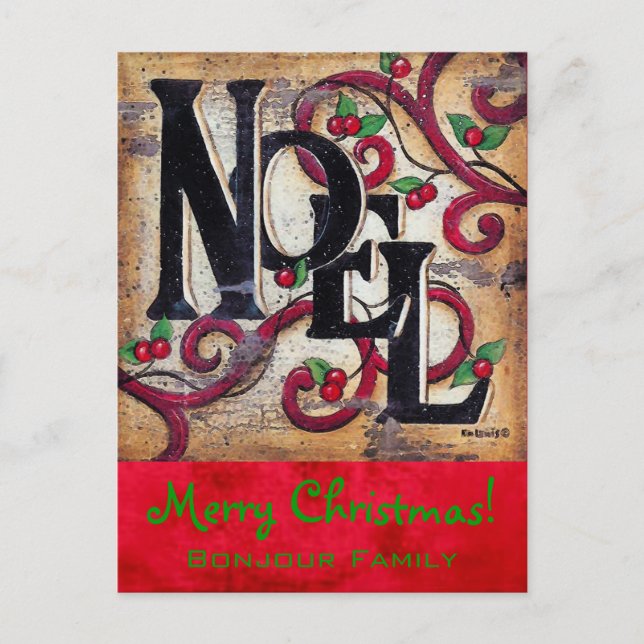 Jul Noël ~ Vykort (Framsida)