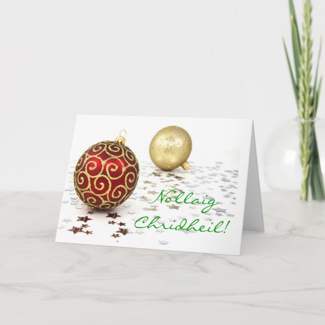 Jul Nollaig Chridheil I-Helgdag kort (Framsida)