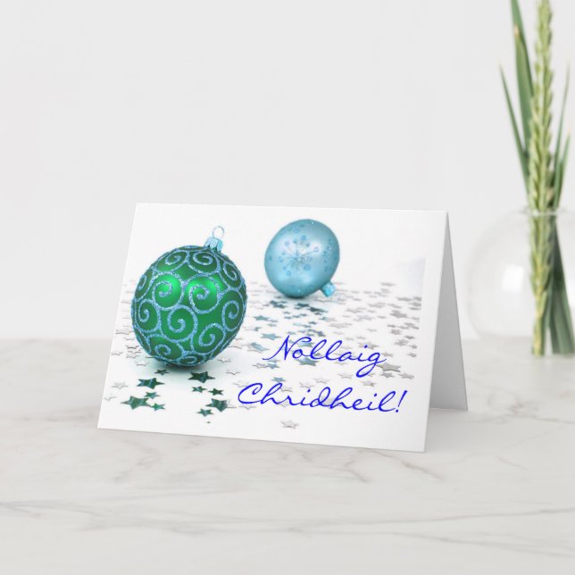 Jul Nollaig Chridheil II-Helgdag kort (Framsida)