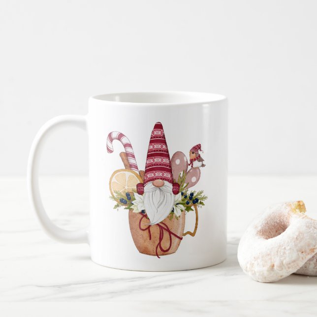 Jul Nordic Funny Gnome Kaffemugg (Med munk)